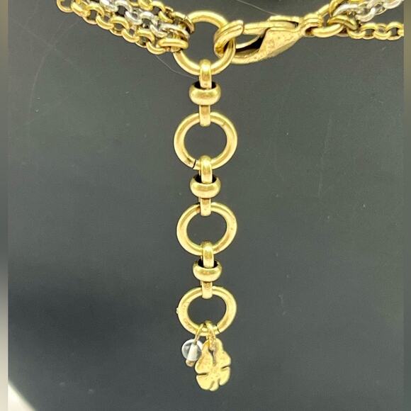 Lucky Brand triple crescent two tone moon necklace - Picture 6 of 7